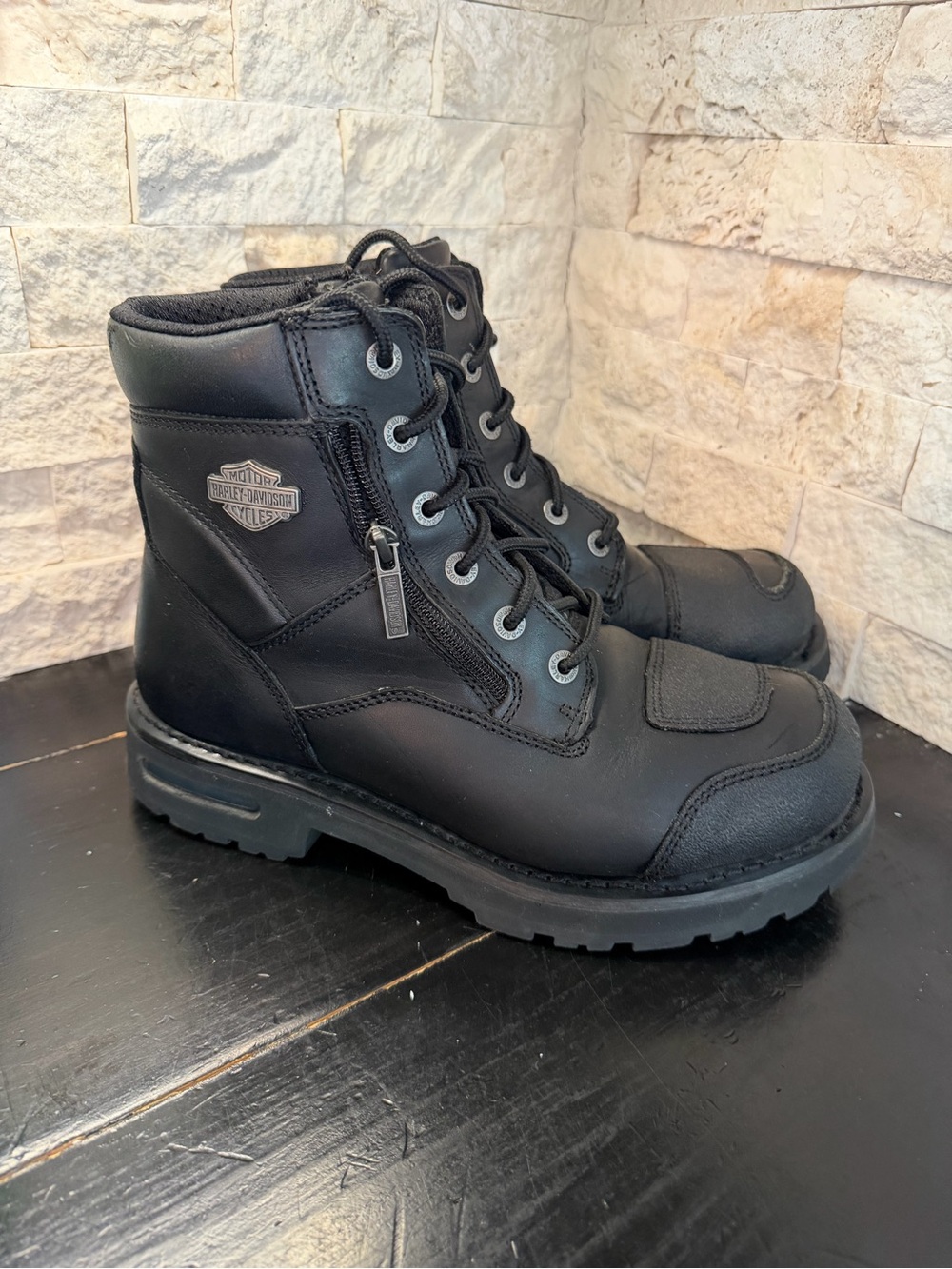 Harley-Davidson Men's Renshaw Performance Black Motorcycle Boots D96136 8.5 M